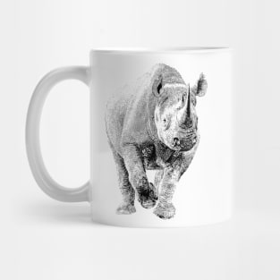 Endangered Black Rhino | African Wildlife Mug